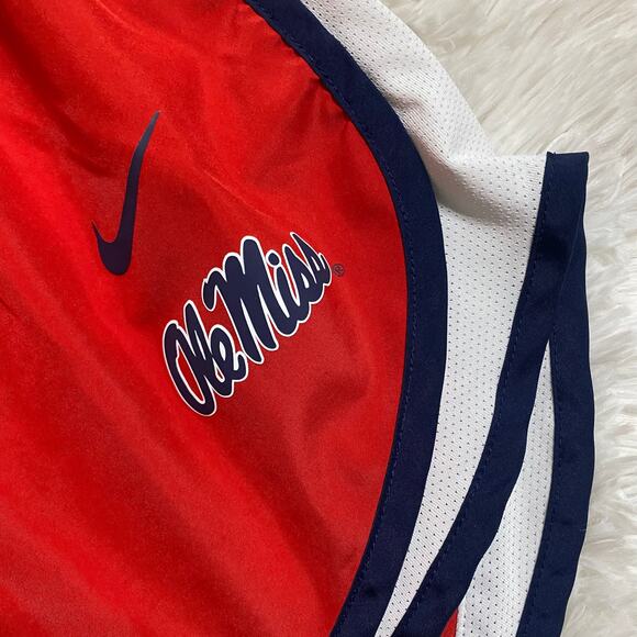 NIKE • Dri-Fit Tempo Mississippi MS Ole Miss Rebels SEC Athletic Running Shorts - Picture 6 of 7
